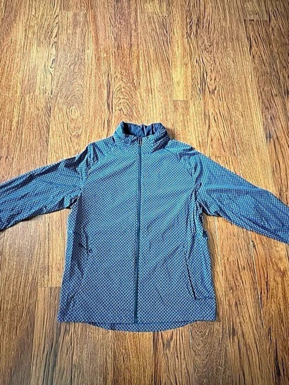 lululemon Reaction Jacket Mens Geometric Jacket Blue & Black